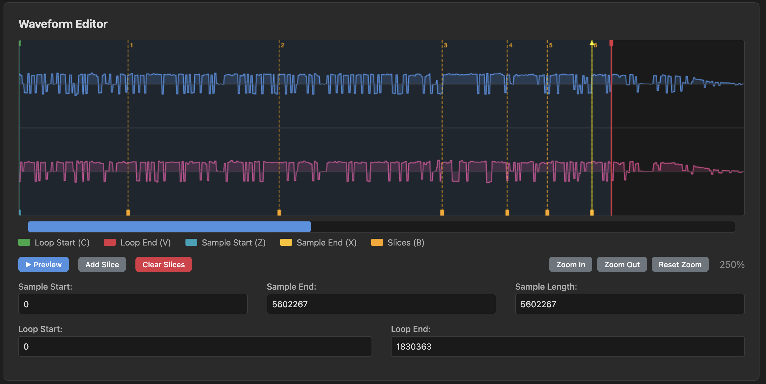 Preset Manager for Bitbox - Waveform Editor